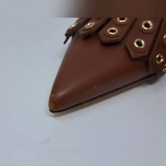 Burberry Goodall 105 Kiltie Fringe Leather Point Toe Pumps Heels 8 US 38 EU - Picture 16 of 16